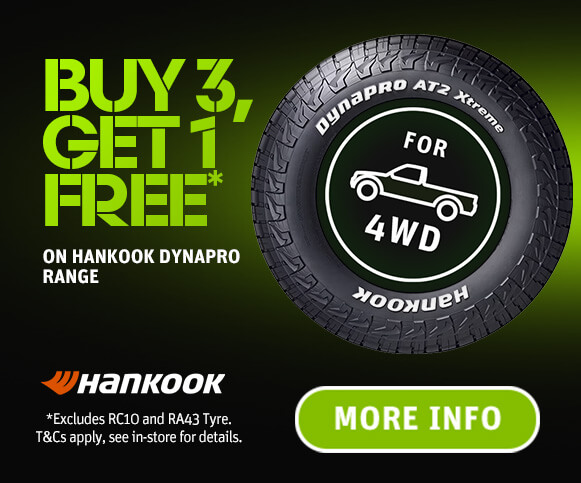 Buy 3 Get 1 Free on Hankook Dynapro Range